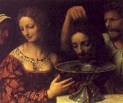 Bernadino Luini The Executioner Presents John the Bapist's Head to Herod Spain oil painting artist